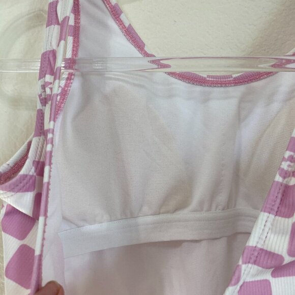 Roxy Magical Waves Swimsuit for Girls Size 16 Purple White Check - Picture 5 of 7